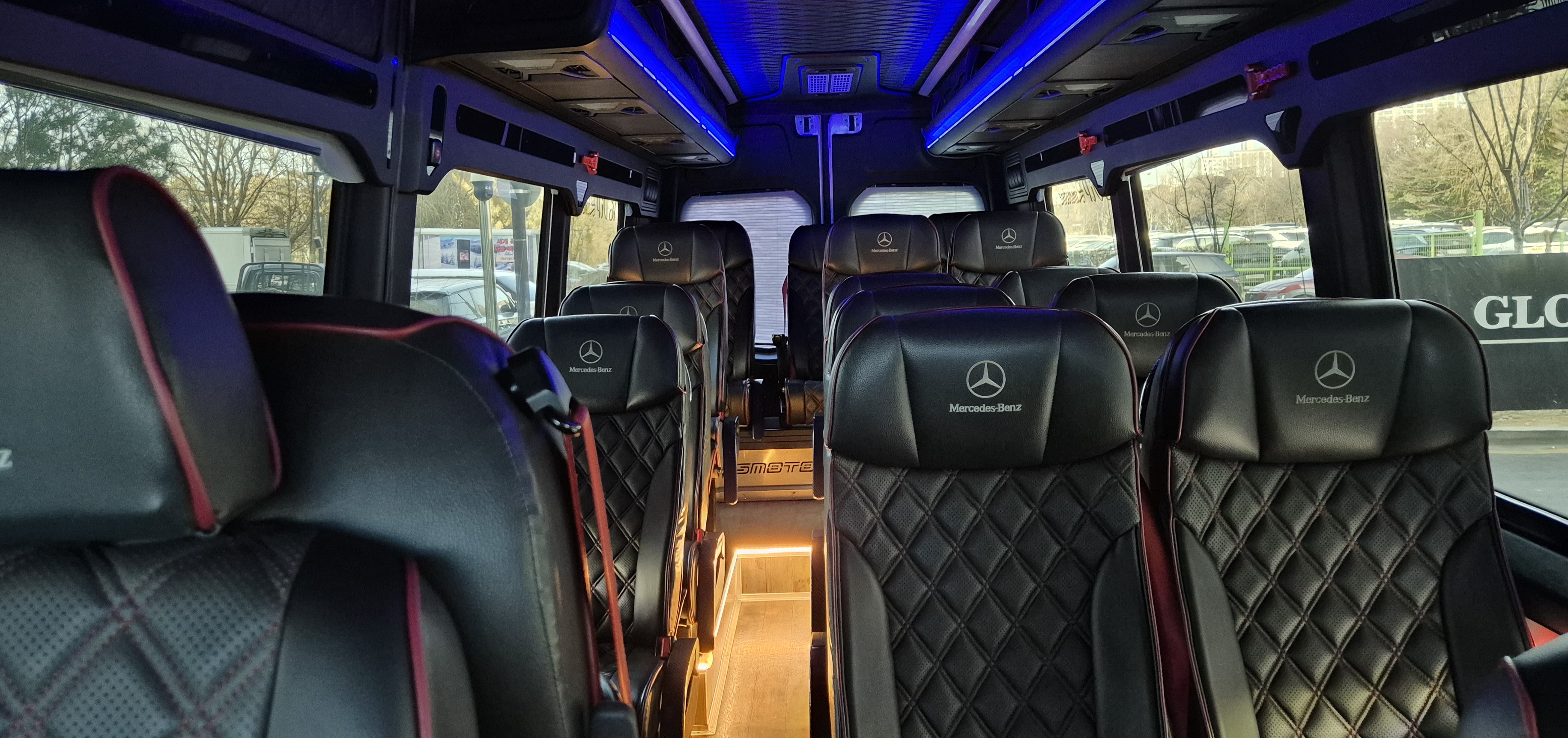 벤츠 스프린터 리무진 고급 퀼팅 가죽 시트