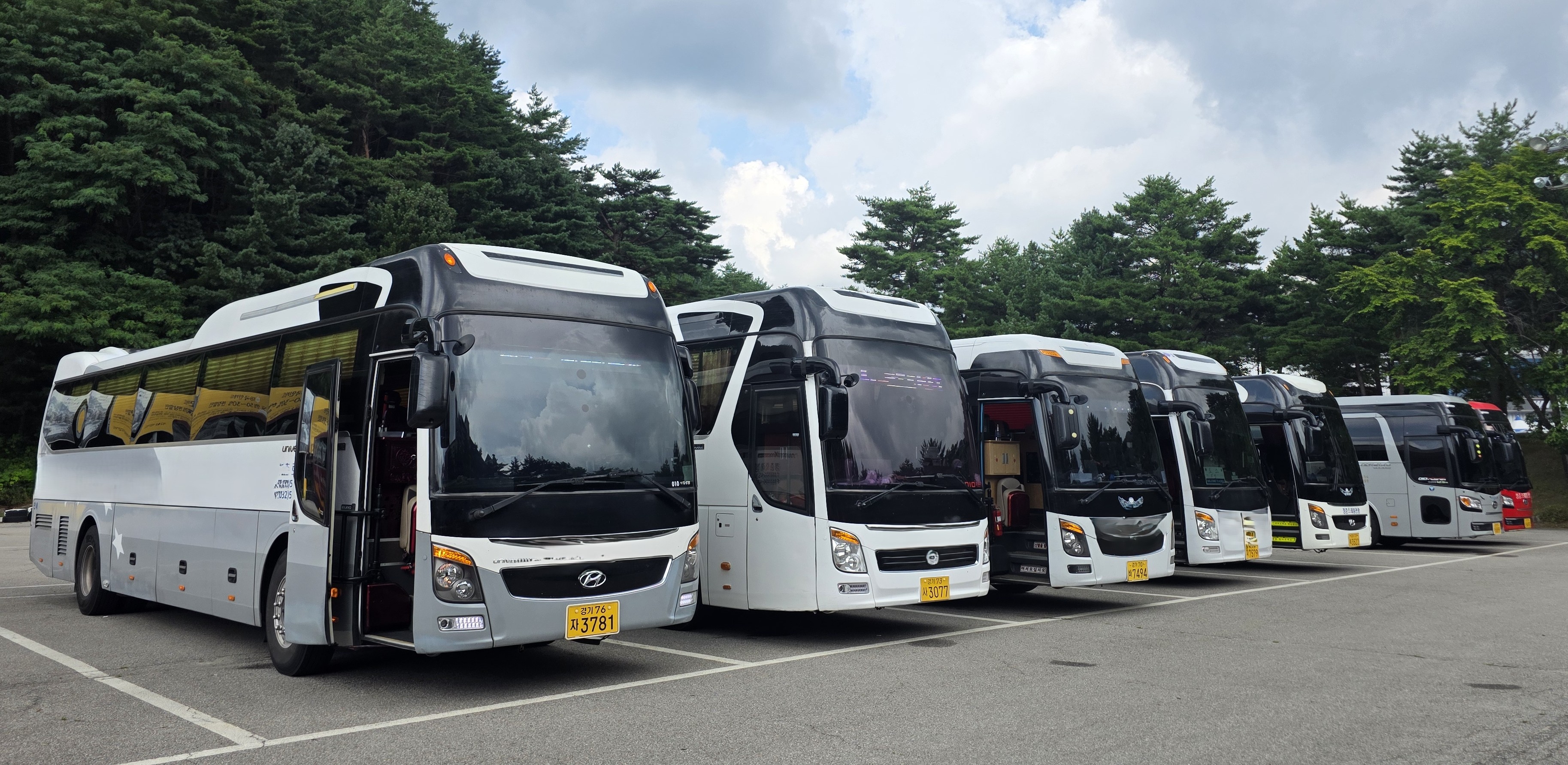 28인승 리무진버스 단체수송 차량 외관